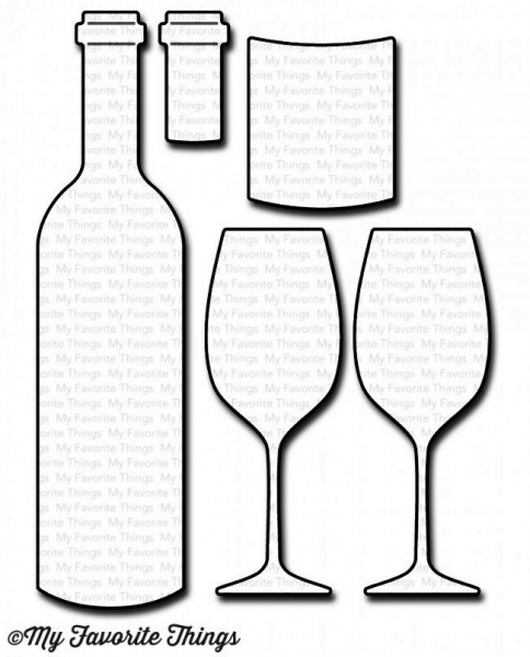Dienamics Stanzform Weinflasche u. Weingläser / Wine Service MFT-1046 disc.