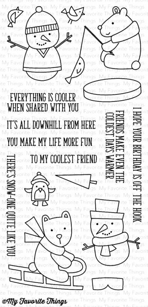 My Favorite Things Clear Stamps Schneemann u. Bär / Cooler with You CS-152 disc.