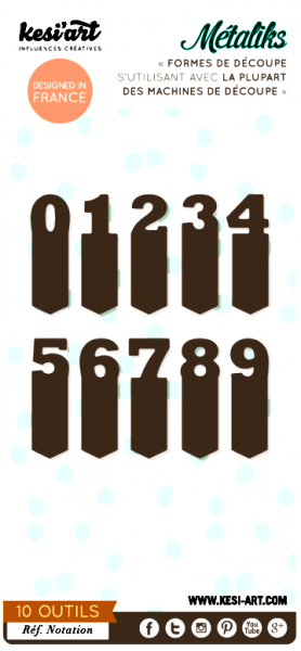 Kesiart Stanzform Marker mit Zahlen / Notation OD-291