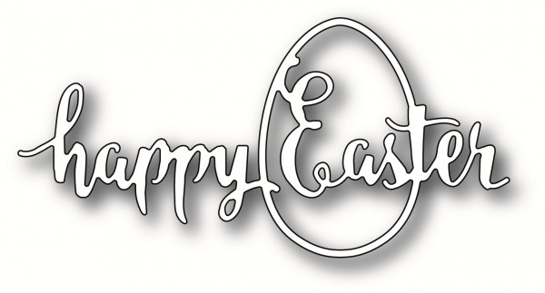 Poppystamps Stanzform ' Happy Easter ' mit Ei / Happy Easter Egg 1714