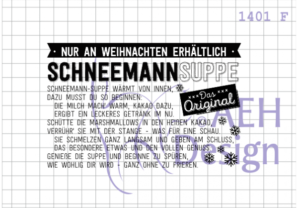 AEH Design Stempelgummi Schneemannsuppe 2 1401 F