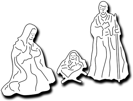 Frantic Stampers Stanzform Maria, Joseph u. Jesuskind / Jesus, Mary and Joseph FRA-DIE-09989