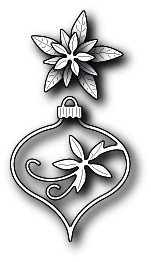 Memorybox Stanzform Weihnachtskugel länglich mit Blume / Fanciful Poinsettia Ornament 99549