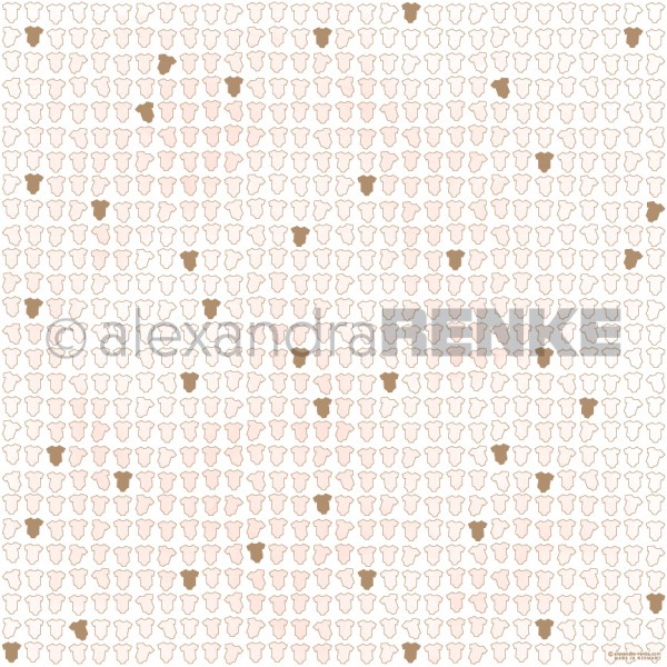 Alexandra Renke Designpapier ' Babykleidung pink, gold ' 10.0491