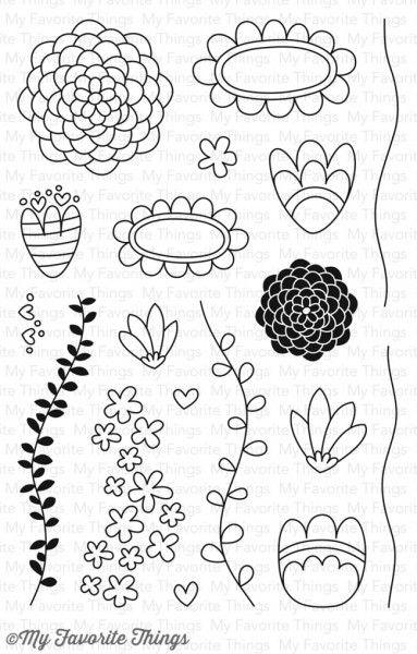 My Favorite Things Clear Stamps Blumen / Doodle Blossoms CS-159 disc.