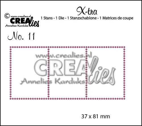 Crealies Stanzform X-tra Nr.11 Briefmarken 3-er CLXTRA11