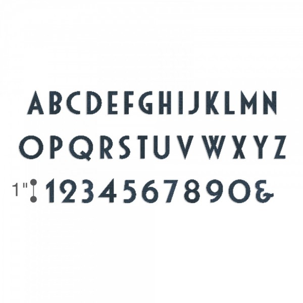 Sizzix BIGZ XL Stanzform Alphabet Großbuchstaben u. Zahlen / Alphabet Deco 661815