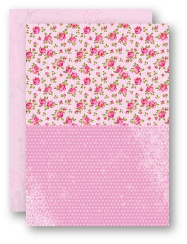 Nellie's Choice A 4 doppelseitiges Papier PINK Rosen / Pink Rose NEVA008