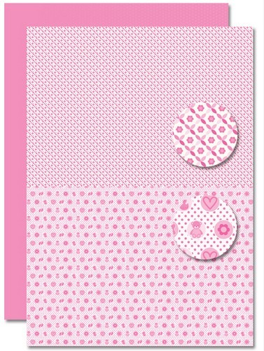 Nellie's Choice A 4 doppelseitiges Papier PINK BABY Diverses / Pink Baby Miscellany NEVA085