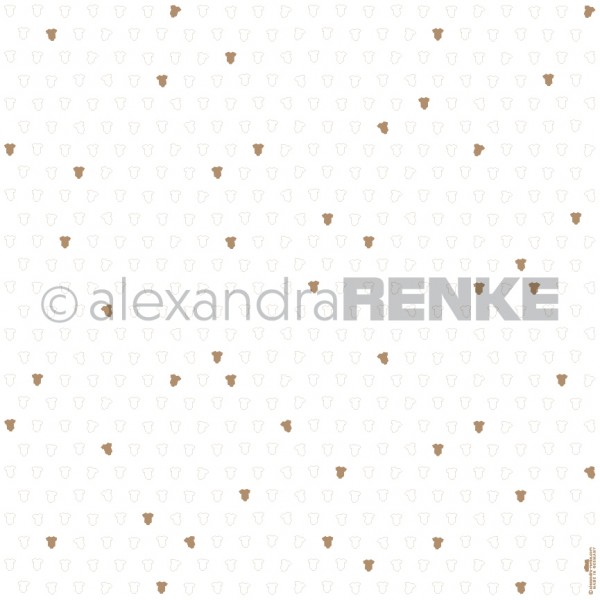 Alexandra Renke Designpapier ' Baby Anziehsachen Gold ' 10.0498