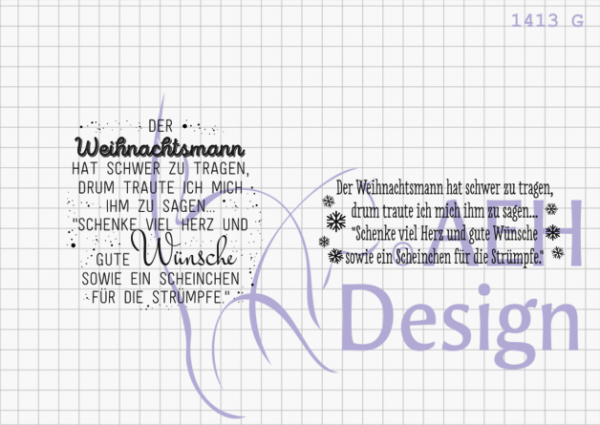AEH Design Mini-Stempelset Weihnachtsmann 1413 G