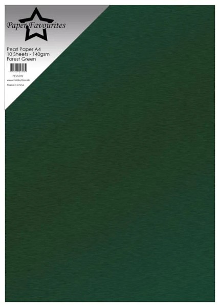 Paper Favourites A4 PEARL Paper ' FOREST GREEN ' ( 10 Blatt ) PFSS309