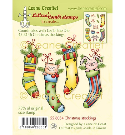 Leane Creatief Silikon Stempel Weihnachtssocken / Christmas Stockings 55.8054