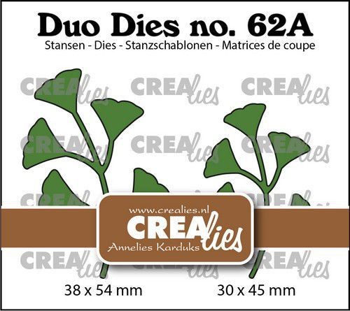 Crealies Duo Dies Stanzform Blätter Nr. 14 Spiegelbild / Leaves Nr. 14 Mirror Image CLDD62a