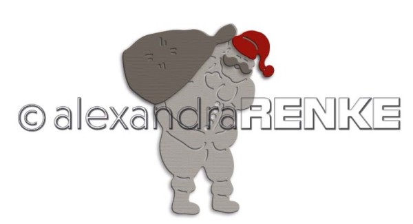 Alexandra Renke Stanzform ' Weihnachtsmann mit Geschenkesack ' D-AR-W0131
