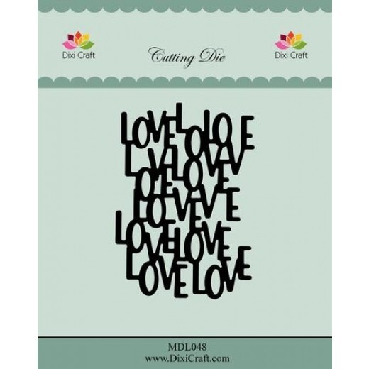 Dixi Craft Stanzform ' LOVE LOVE LOVE ' Hintergrund / Love Love Love MDL048