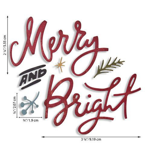 Sizzix Stanzform Thinlits ' Merry & Bright ' 664739