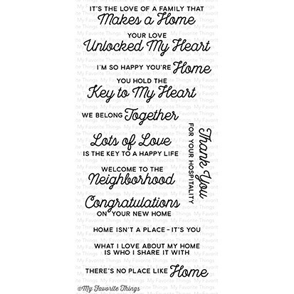 My Favorite Things Clear Stamps No Place Like Home CS-172 disc.