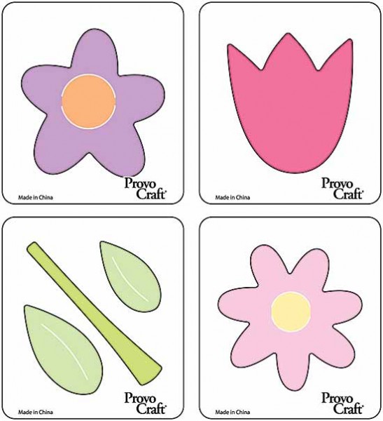Cuttlekids 4-er Set Blume / flowers 62-0039