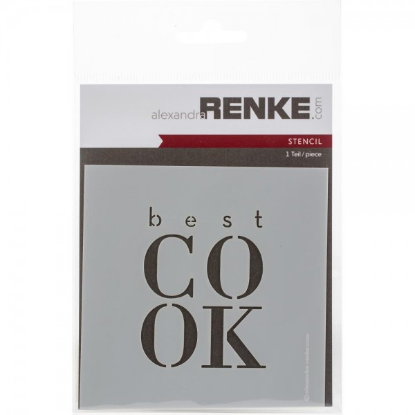 Alexandra Renke Stencil ' best COOK ' KbST-AR-C0008