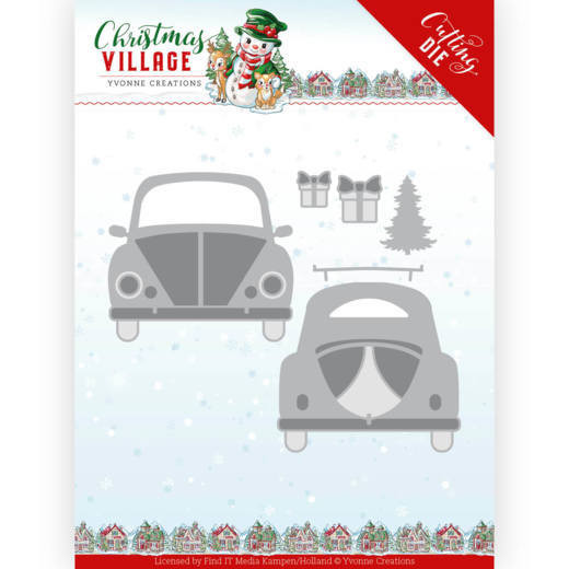 Yvonne Creations Stanzform Christmas Village - Christmas Car YCD10207