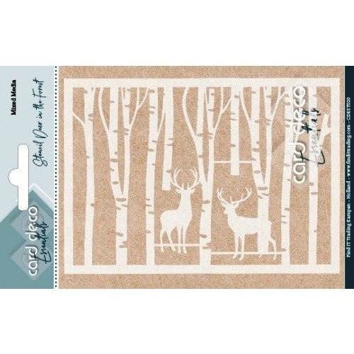 Card Deco Essentials Stencil Hirsch im Wald / Deer in the Forest CDEST020