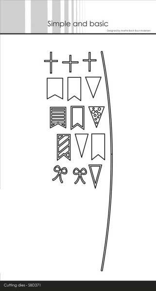 Simple and Basic Stanzform ' Flags on a rope ' SBD371