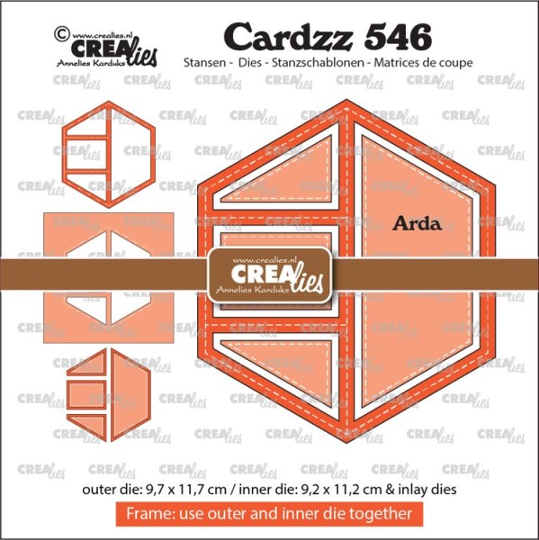 Crealies Stanzform Cardzz Nr. 546 Frame & Inlays Arda CLCZ546