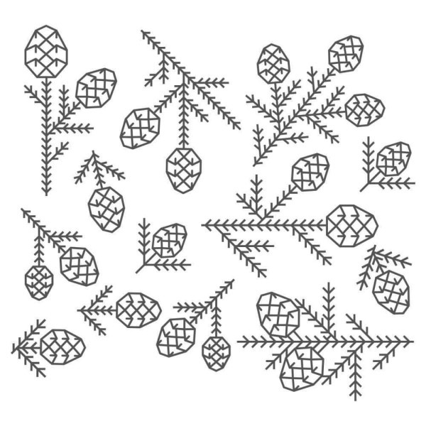 Sizzix Stanzform Thinlits Pine Patterns by Tim Holtz 666070