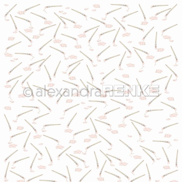 Alexandra Renke Designpapier ' Hintergrund Pinsel rosa ' 10.3334