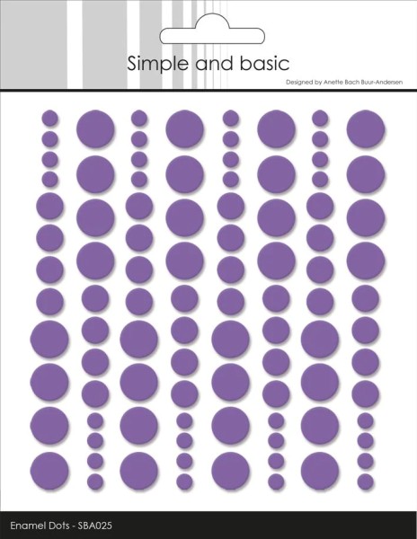 Simple and Basic Adhesive Enamel Dots ' Purple ' SBA025