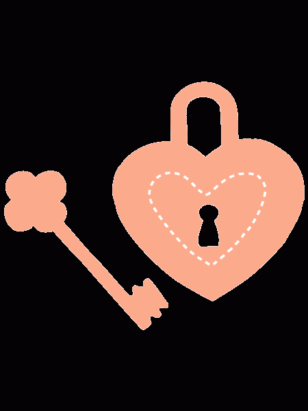 Schlüssel u. Herzschloß / love lock C-A0112 SM