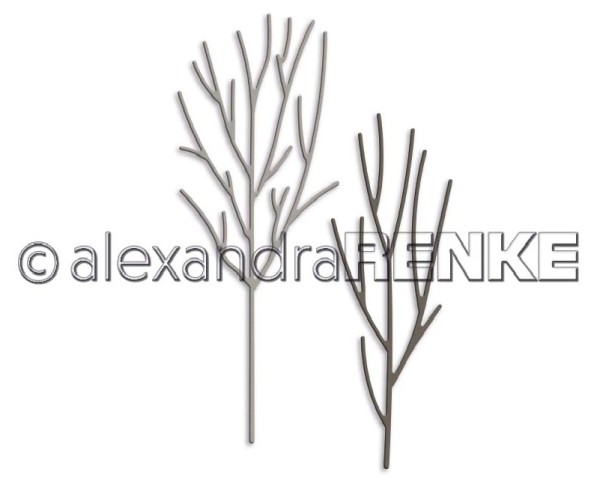 Alexandra Renke Stanzform ' 2 Minibäume Set ' D-AR-FL0135