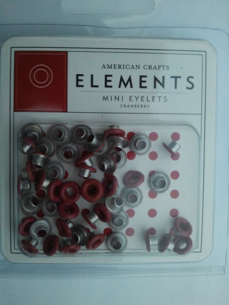 American Crafts Mini Eyelets ROT CRANBERRY 83142 ( disc. )