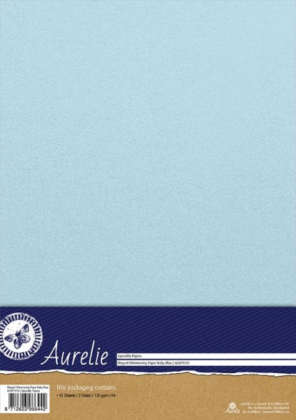 Aurelie Elegant Shimmering Paper A4 BABY BLUE AUSP1010