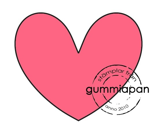 Gummiapan Stempelgummi Herz einfach / Enkelt hjärta 10120306