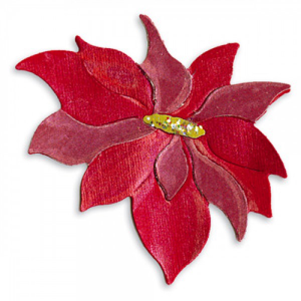 Sizzix Stanzform Sizzlits SMALL 1-er Blume Weihnachtsstern / Poinsettia 655251