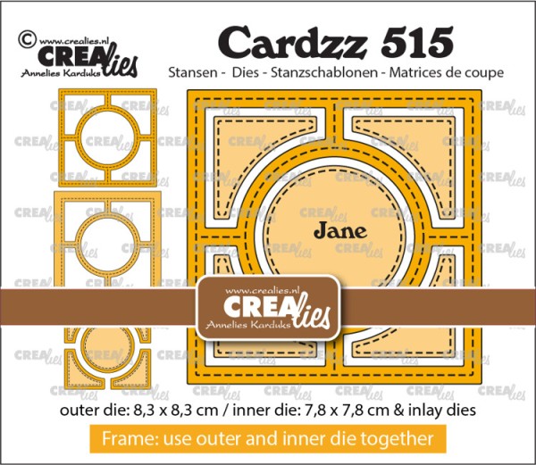 Crealies Stanzform Cardzz Frame & Inlay Jane CLCZ515