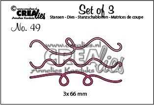 Crealies Set of 3 Schnüre Nr. 49 / Swirls for Balloons CLSET49