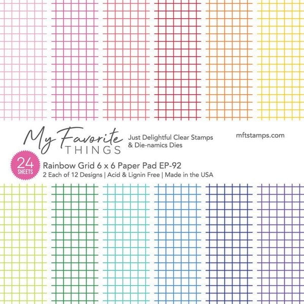 My Favorite Things Paper Pad 6 " x 6 RAINBOW GRID EP-92