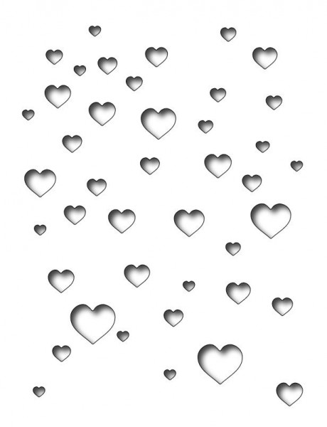 Frantic Stamper Stanzform Herz Hintergrund / Heartfall FRA-DIE-09700