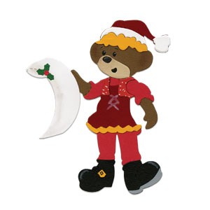 Sizzix Stanzform BIGZ Build a bear Weihnachtsbär / christmas bear girl 656317