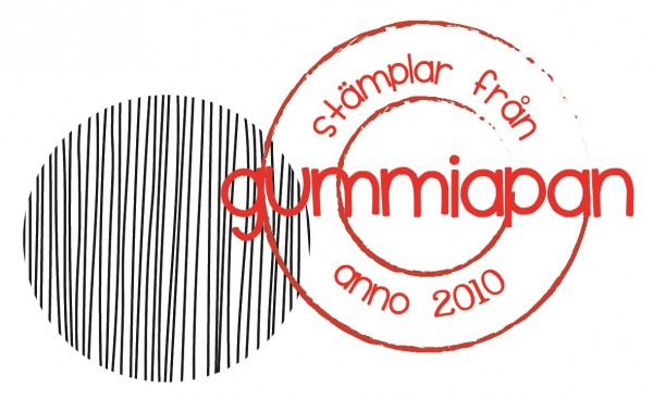Gummiapan Stempelgummi Kreis mit Streifen / Randig Cirkel 19110103