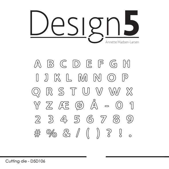 Design5 Stanzform Alphabet 0,7 cm / Rounded Alphabet - Small D5D106