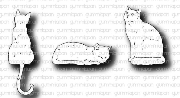 Gummiapan Stanzform Katzen / Katter D220212