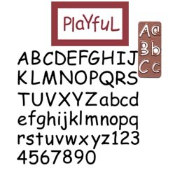 Spellbinders Stanzform Alphabet u. Zahlen Playful L1-04