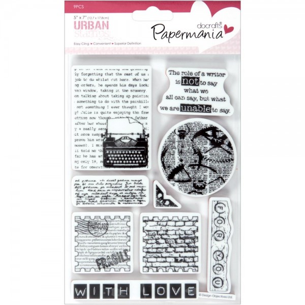 Docraft Cling Stamps Type Print PMA 907123