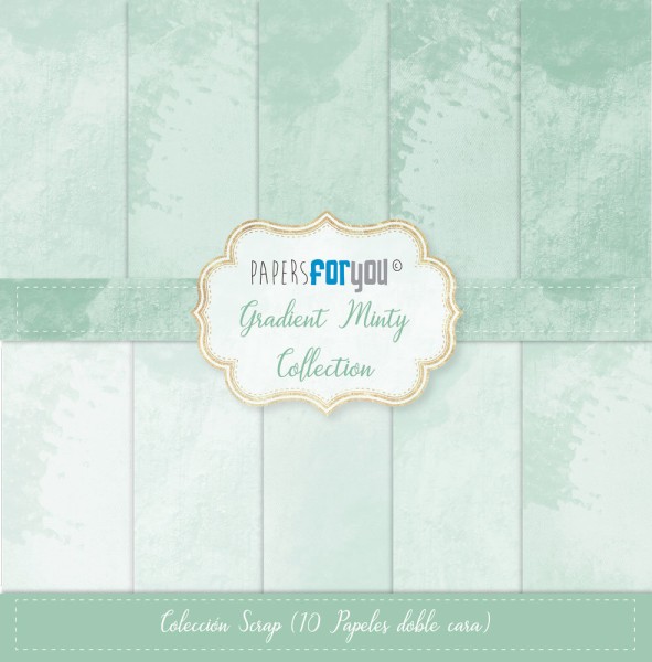 Papers For You Paperpad 30,5 cm x 32 cm GRADIENT MINTY Collection PFY-11441