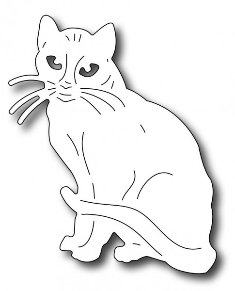 Frantic Stamper Stanzform Border Katze/ Sitting Cat FRA-DIE-09572
