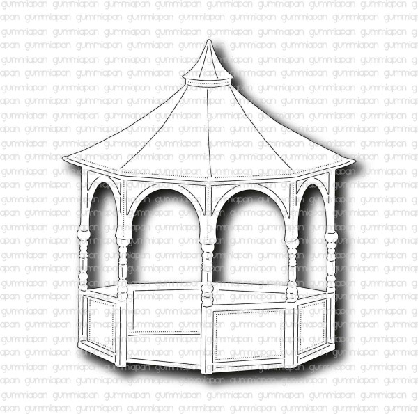 Gummiapan Stanzform Pavillon / Lusthus D230617